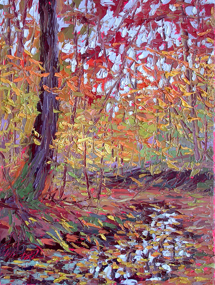 Late Autumn in Yellowwood, November 9, 2021, plein air oil painting